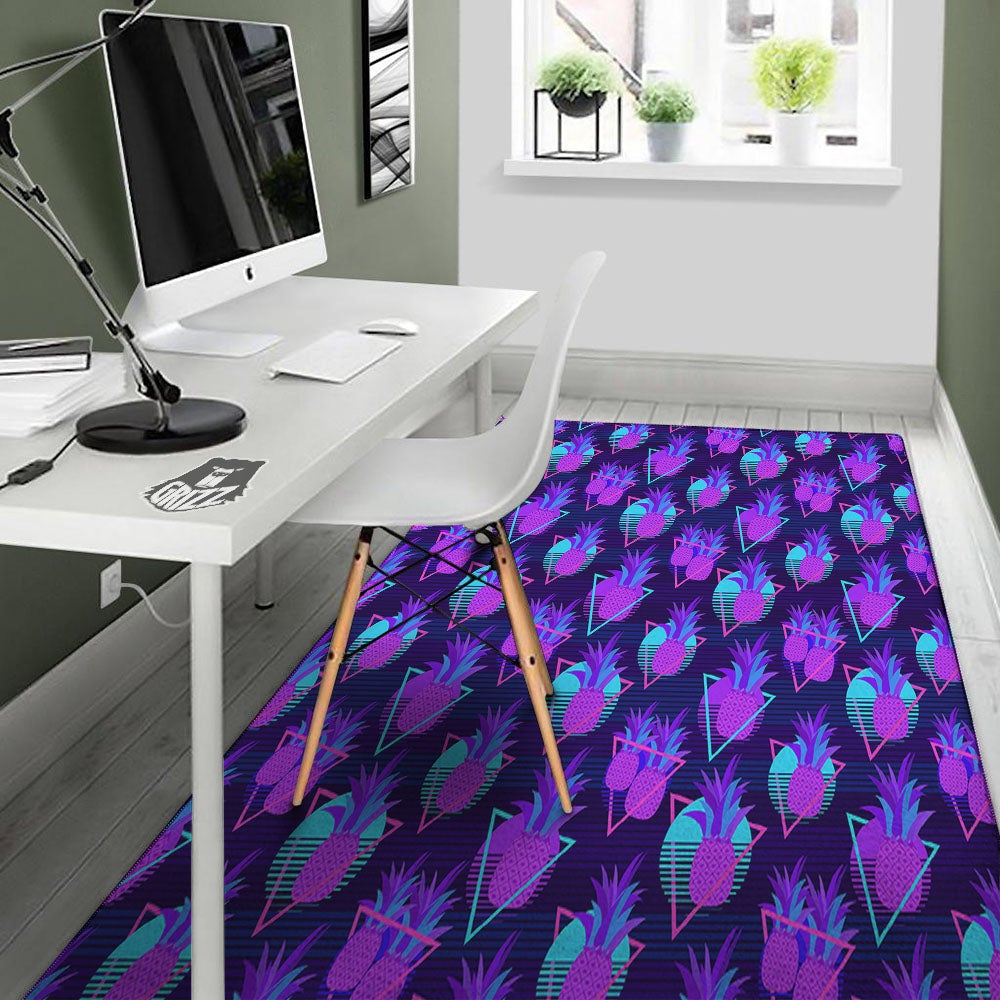 Pineapple EDM Purple Print Pattern Floor Mat-grizzshop