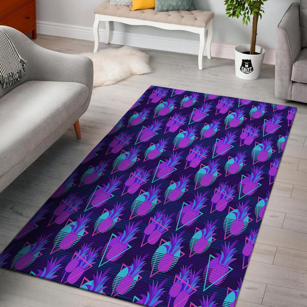 Pineapple EDM Purple Print Pattern Floor Mat-grizzshop
