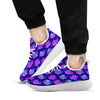 Pineapple EDM Purple Print Pattern White Athletic Shoes-grizzshop