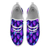 Pineapple EDM Purple Print Pattern White Athletic Shoes-grizzshop