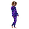 Pineapple EDM Purple Print Pattern Women's Pajamas-grizzshop