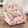 Pineapple Flamingo Print Armchair Cover-grizzshop