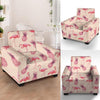 Pineapple Flamingo Print Armchair Cover-grizzshop