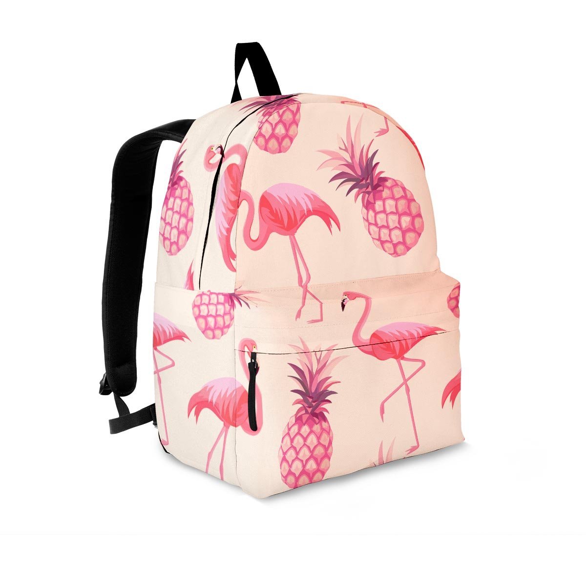 Pineapple Flamingo Print Backpack-grizzshop