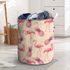 Pineapple Flamingo Print Laundry Basket-grizzshop