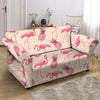 Pineapple Flamingo Print Loveseat Cover-grizzshop