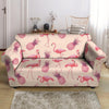 Pineapple Flamingo Print Loveseat Cover-grizzshop