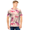 Pineapple Flamingo Print Men T Shirt-grizzshop