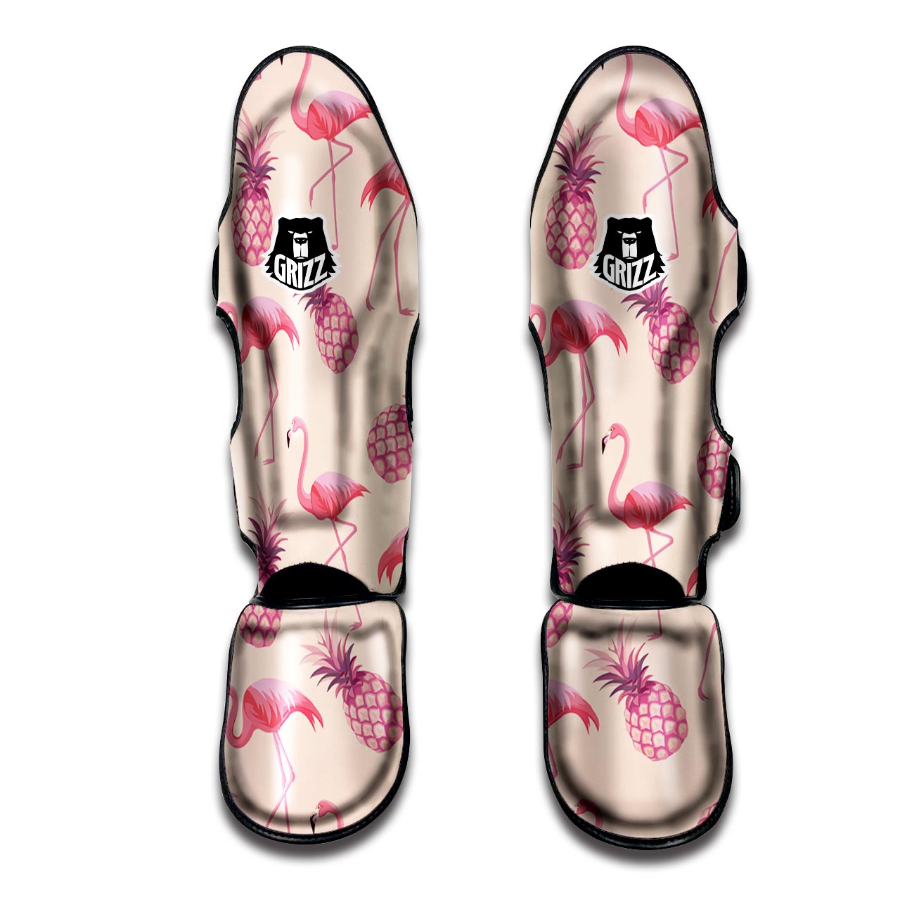 Pineapple Flamingo Print Muay Thai Shin Guard-grizzshop