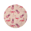 Pineapple Flamingo Print Round Rug-grizzshop