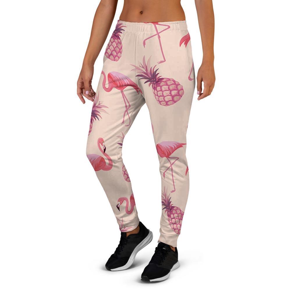 Pineapple Flamingo Print Women's Joggers-grizzshop