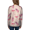 Pineapple Flamingo Print Women's Sweatshirt-grizzshop