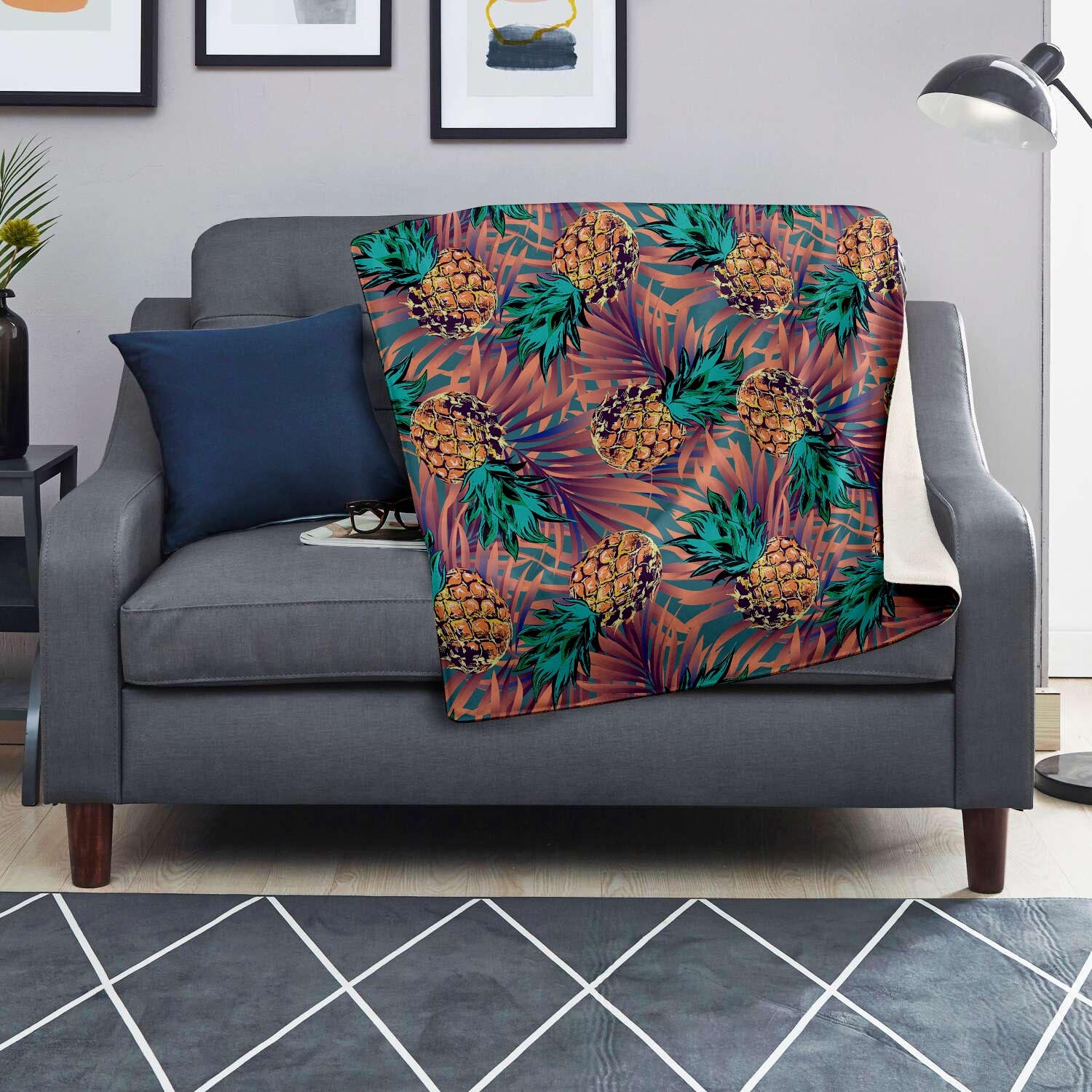 Pineapple Hawaiian Print Blanket-grizzshop