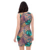 Pineapple Hawaiian Print Bodycon Dress-grizzshop