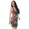 Pineapple Hawaiian Print Bodycon Dress-grizzshop