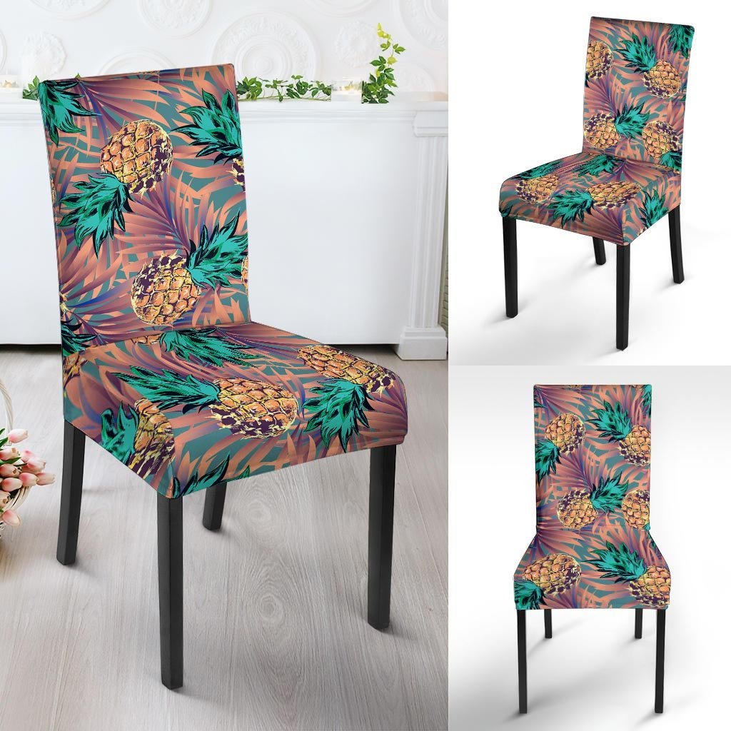 Pineapple Hawaiian Print Chair Cover-grizzshop