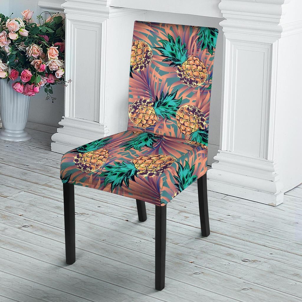 Pineapple Hawaiian Print Chair Cover-grizzshop