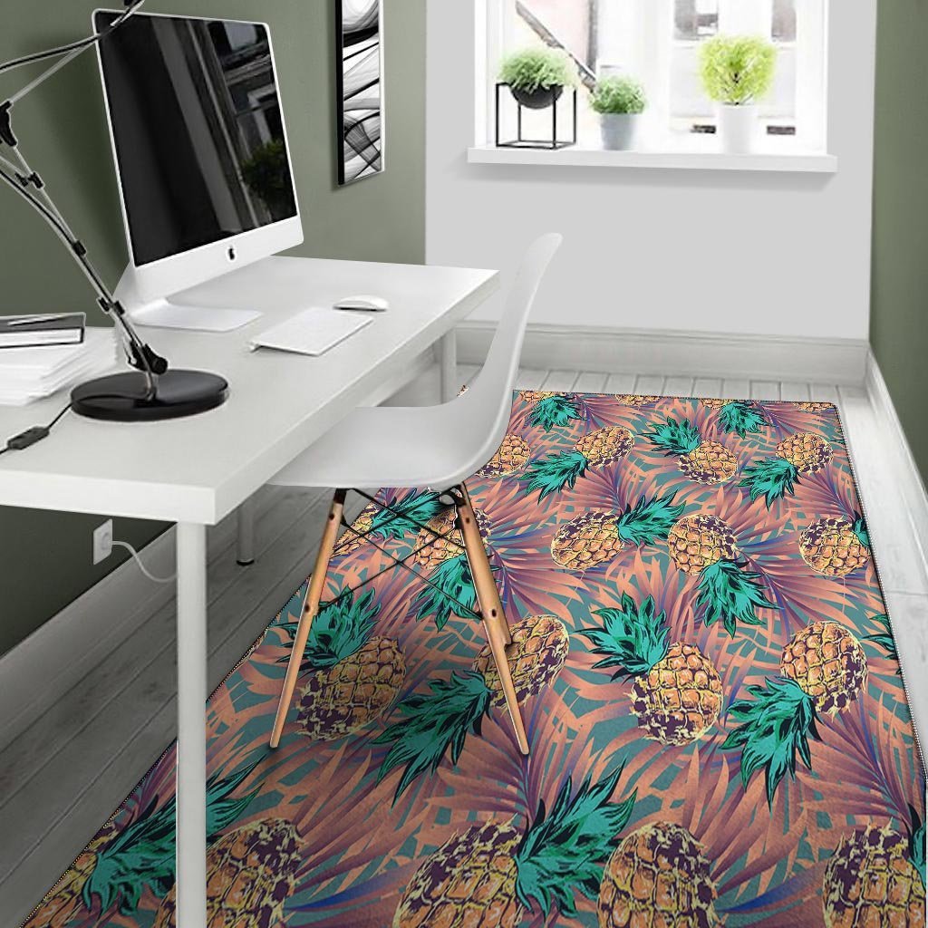 Pineapple Hawaiian Print Floor Mat-grizzshop