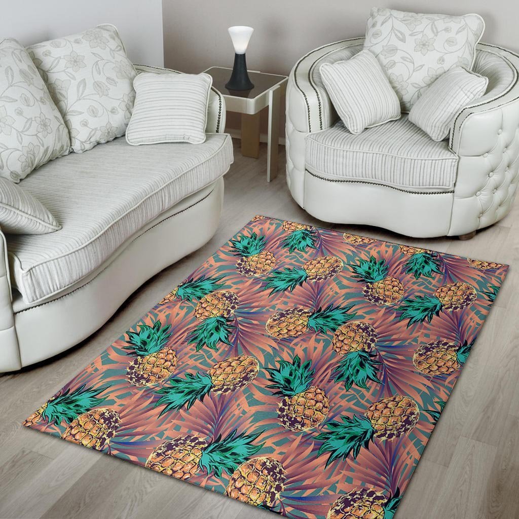 Pineapple Hawaiian Print Floor Mat-grizzshop