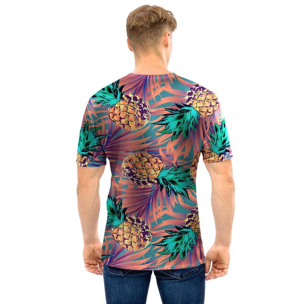 Pineapple Hawaiian Print Men T Shirt-grizzshop