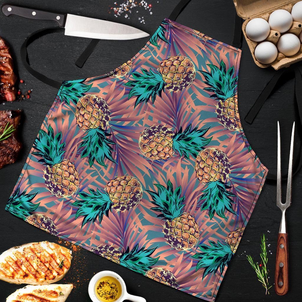 Pineapple Hawaiian Print Men's Apron-grizzshop