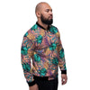 Pineapple Hawaiian Print Men's Bomber Jacket-grizzshop