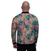 Pineapple Hawaiian Print Men's Bomber Jacket-grizzshop