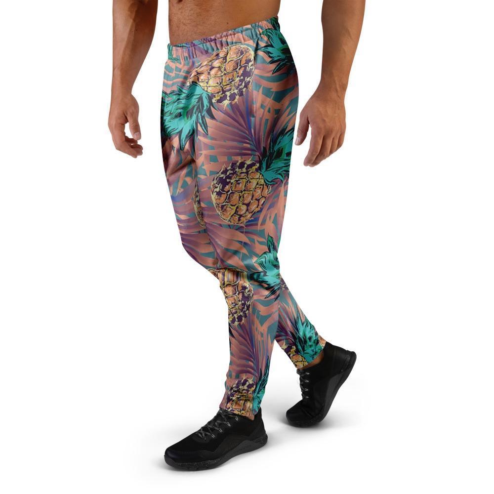 Pineapple Hawaiian Print Men's Joggers-grizzshop