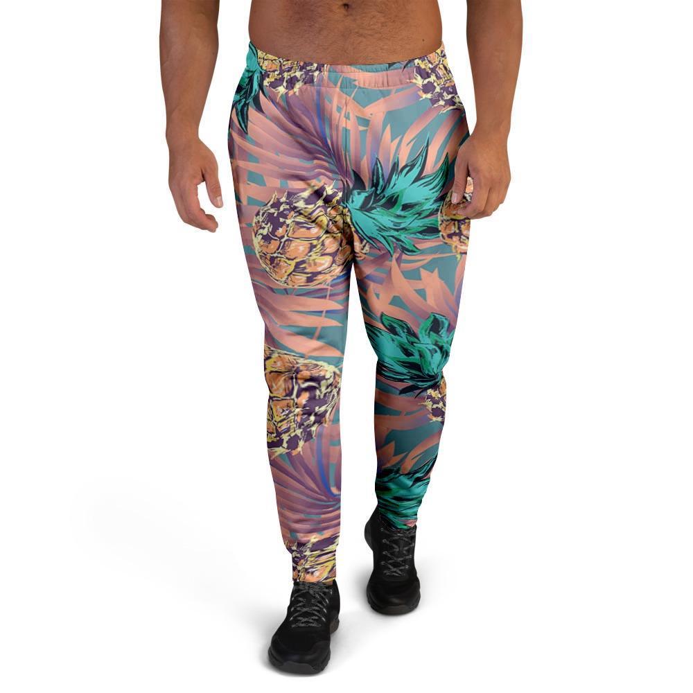 Pineapple Hawaiian Print Men's Joggers-grizzshop