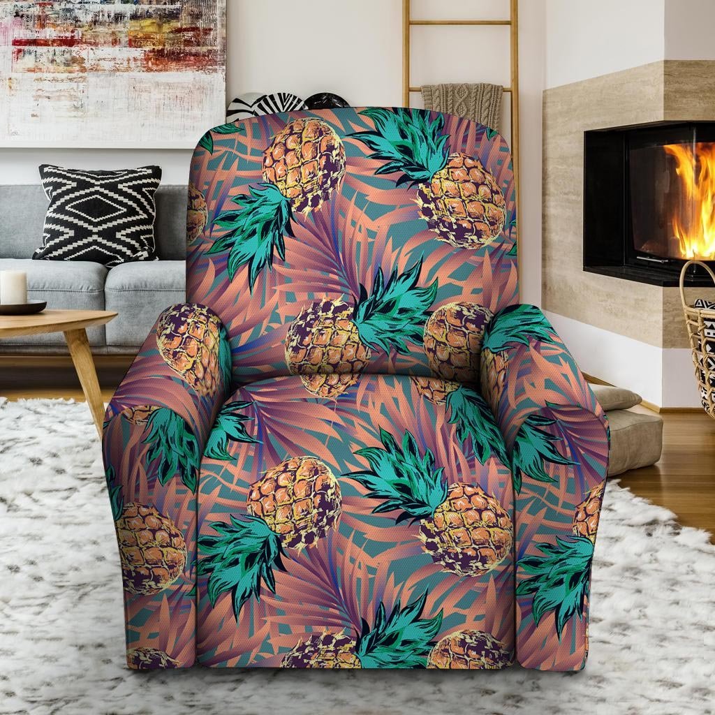 Pineapple Hawaiian Print Recliner Cover-grizzshop