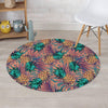 Pineapple Hawaiian Print Round Rug-grizzshop