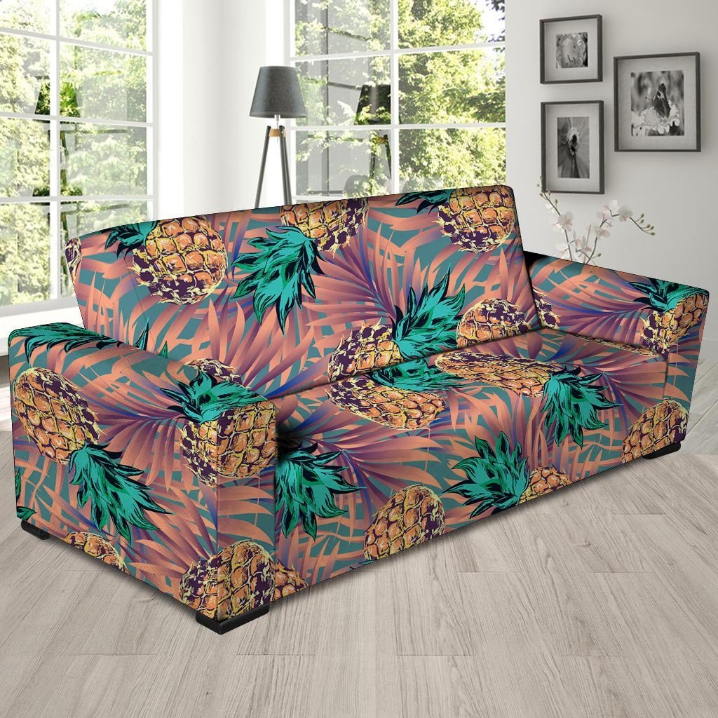 Pineapple Hawaiian Print Sofa Cover-grizzshop