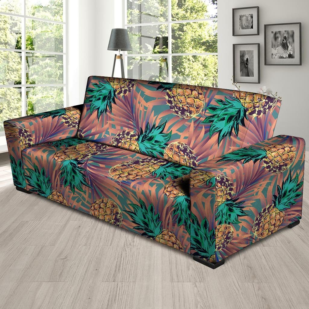 Pineapple Hawaiian Print Sofa Cover-grizzshop