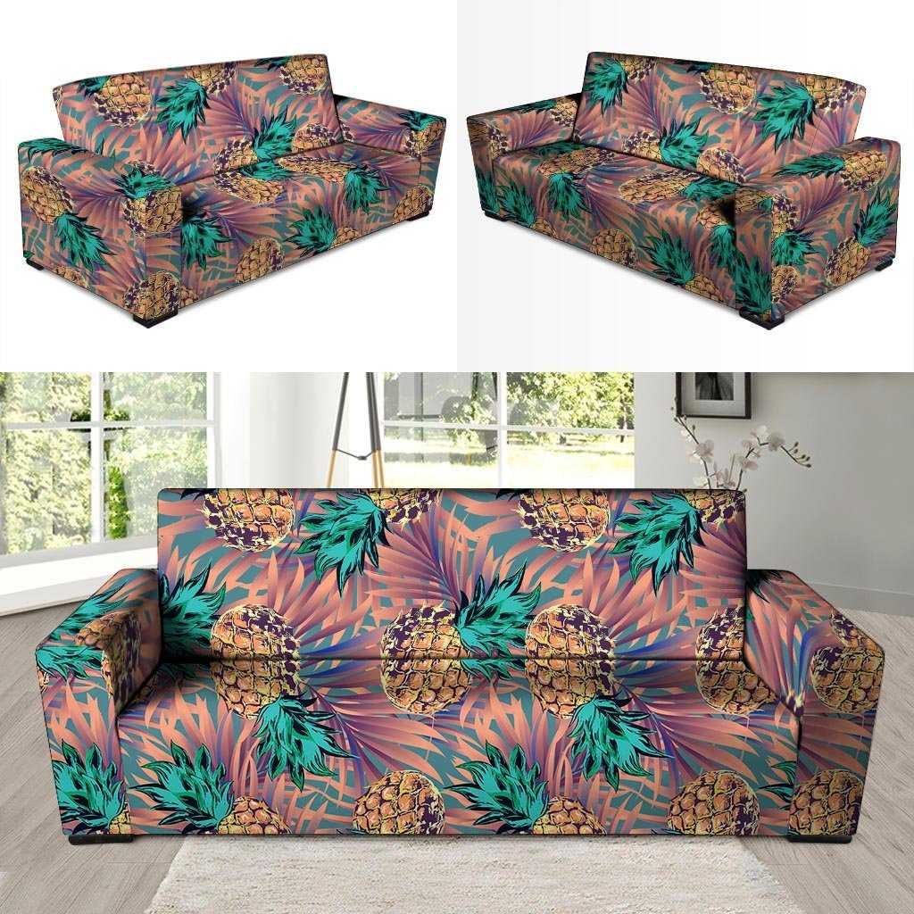 Pineapple Hawaiian Print Sofa Cover-grizzshop