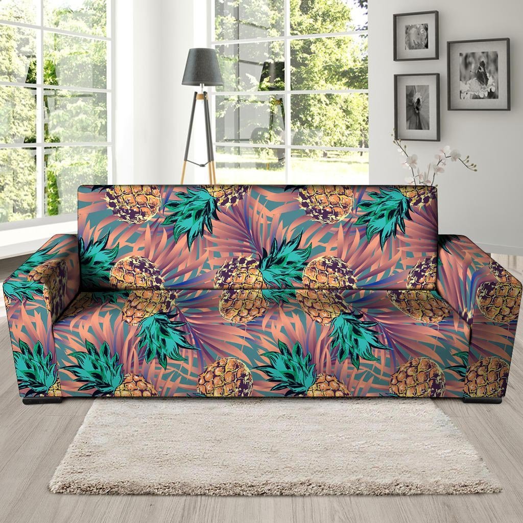 Pineapple Hawaiian Print Sofa Cover-grizzshop