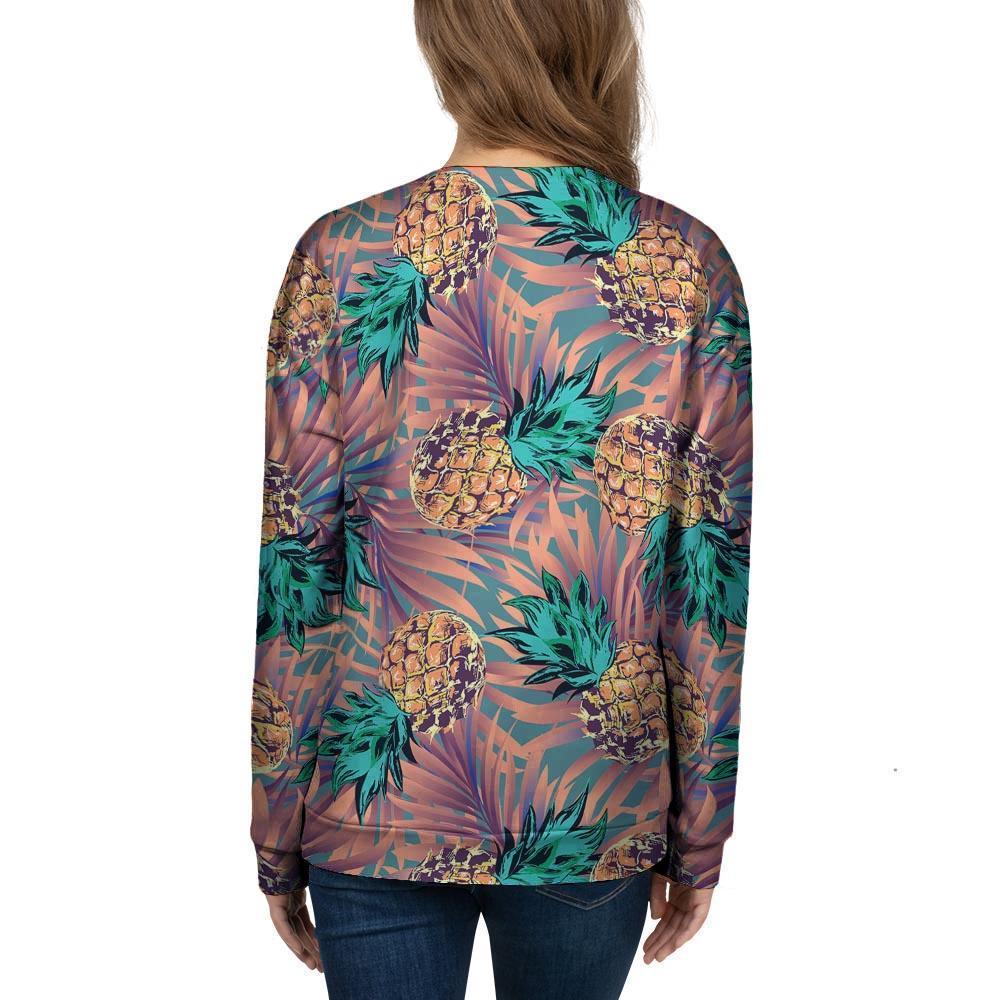 Pineapple Hawaiian Print Women's Sweatshirt-grizzshop