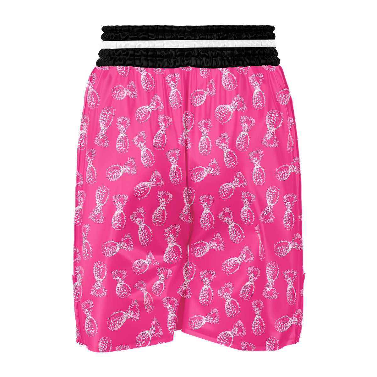 Pineapple Hot Pink Print Pattern Boxing Shorts-grizzshop