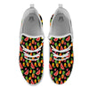 Pineapple Mix Fruit Print Pattern White Athletic Shoes-grizzshop