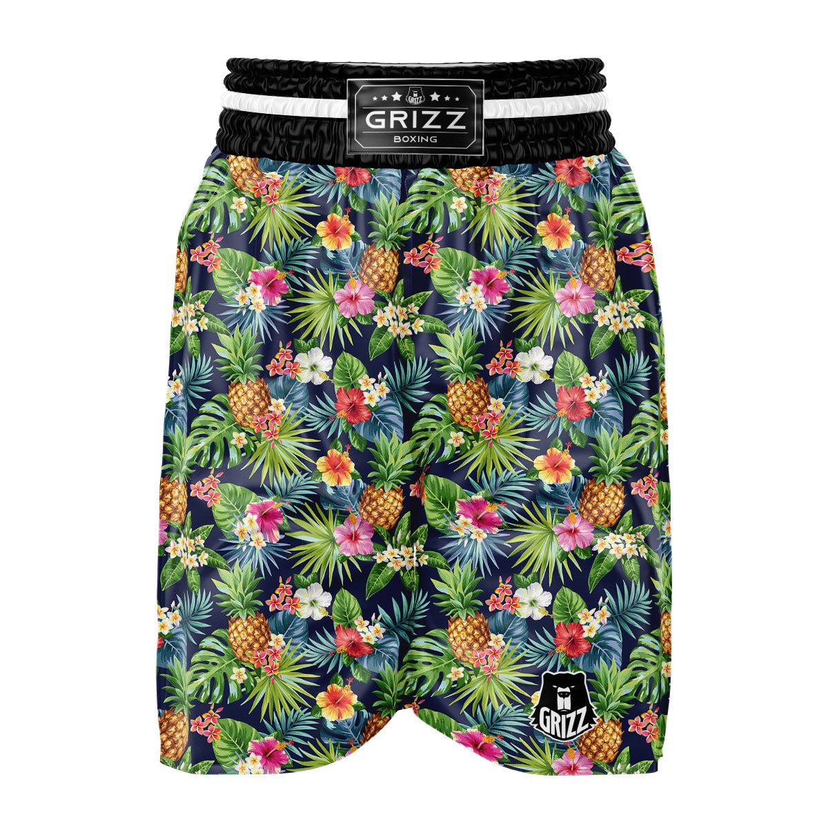 Pineapple Palm Leaf Print Pattern Boxing Shorts-grizzshop