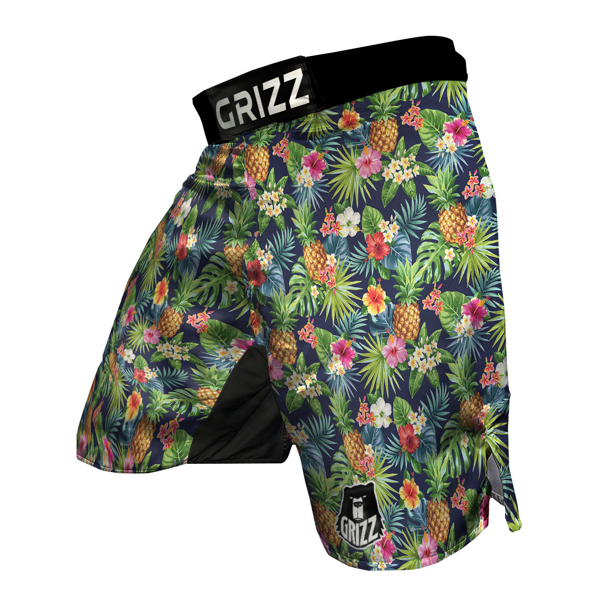 Pineapple Palm Leaf Print Pattern MMA Shorts-grizzshop