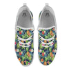 Pineapple Palm Leaf Print Pattern White Athletic Shoes-grizzshop