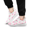 Pineapple Pastel Pink Print Pattern White Athletic Shoes-grizzshop