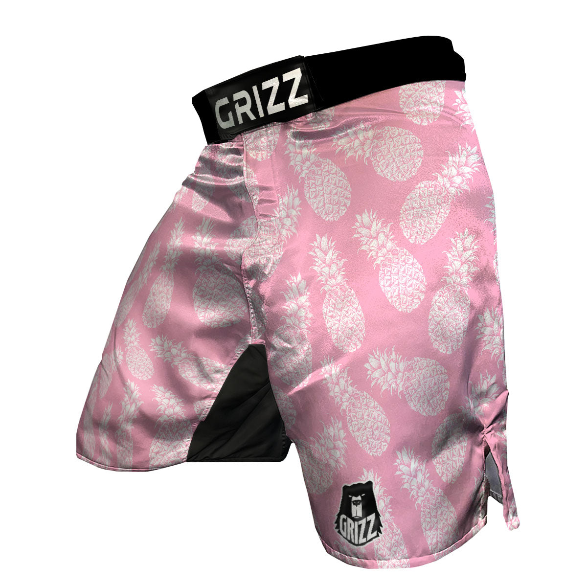 Pineapple Pink Print Pattern MMA Shorts-grizzshop