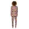 Pineapple Pixel Print Pattern Women's Pajamas-grizzshop