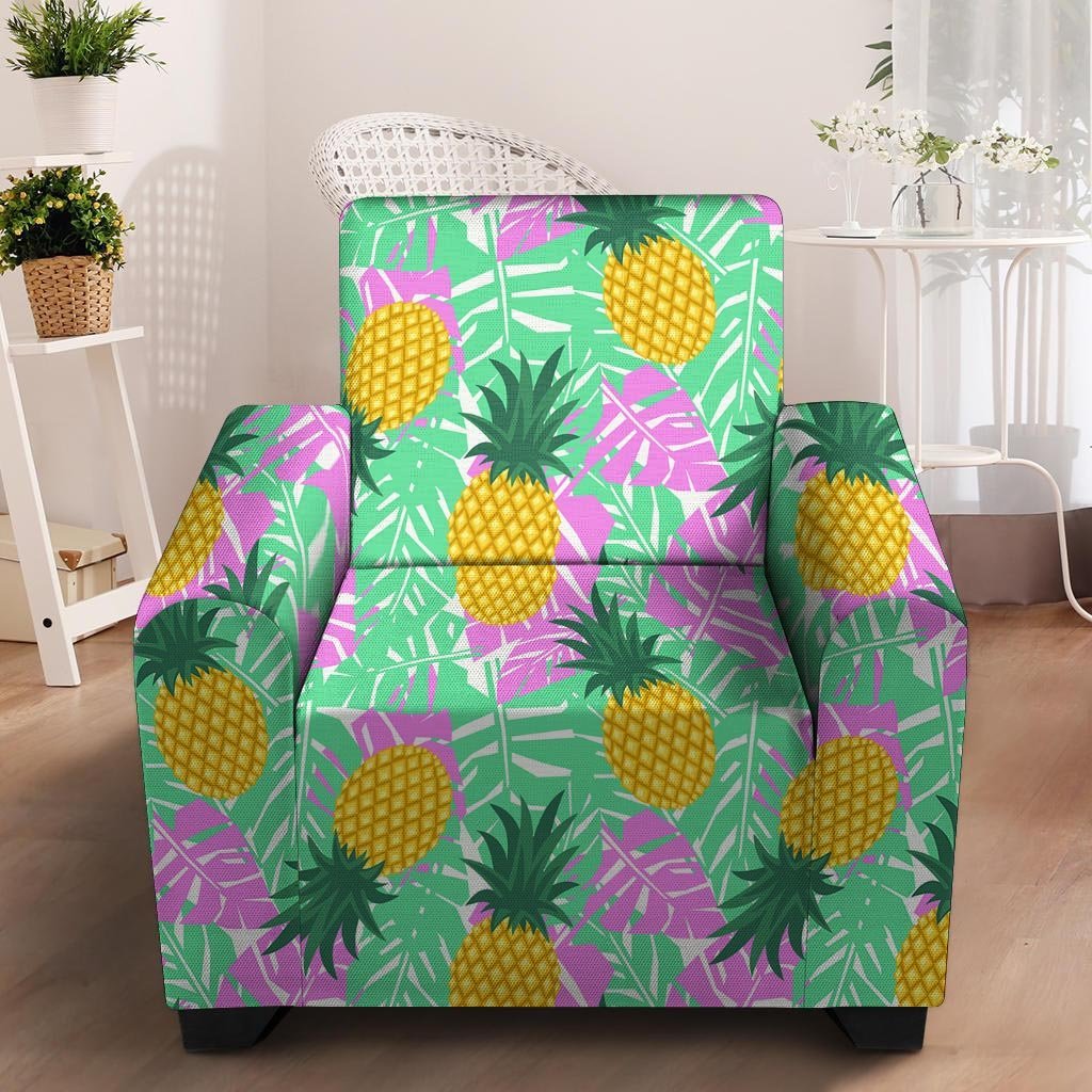 Pineapple Print Armchair Cover-grizzshop