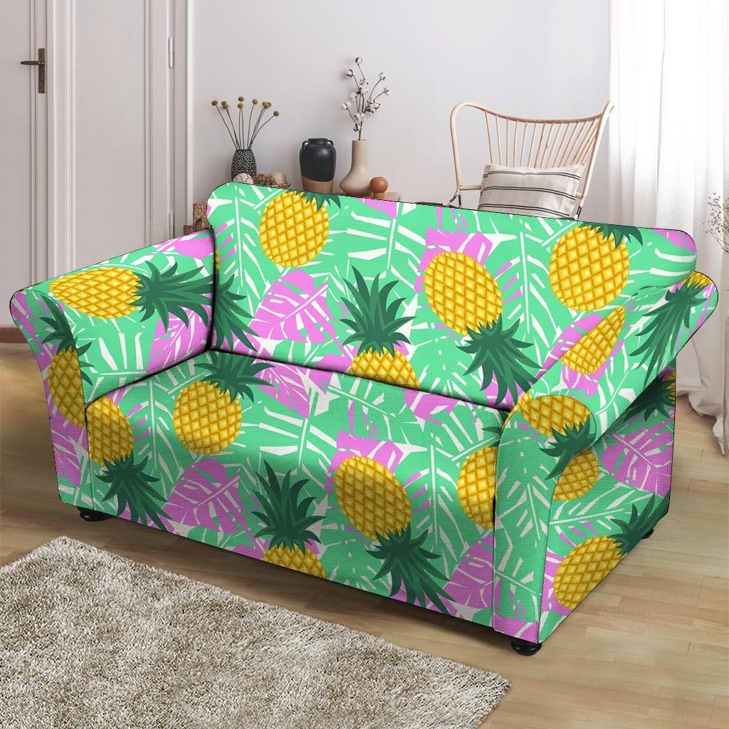 Pineapple Print Loveseat Cover-grizzshop