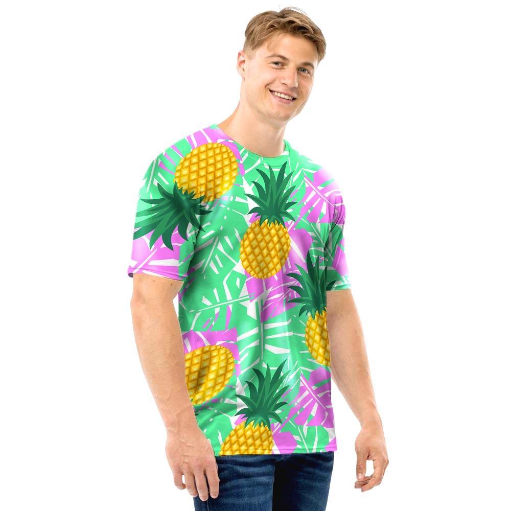 Pineapple Print Men T Shirt-grizzshop