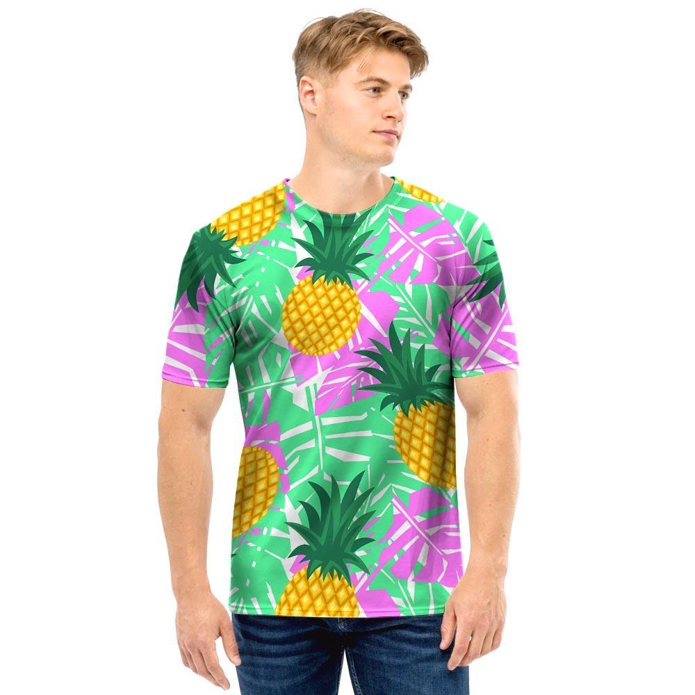 Pineapple Print Men T Shirt-grizzshop