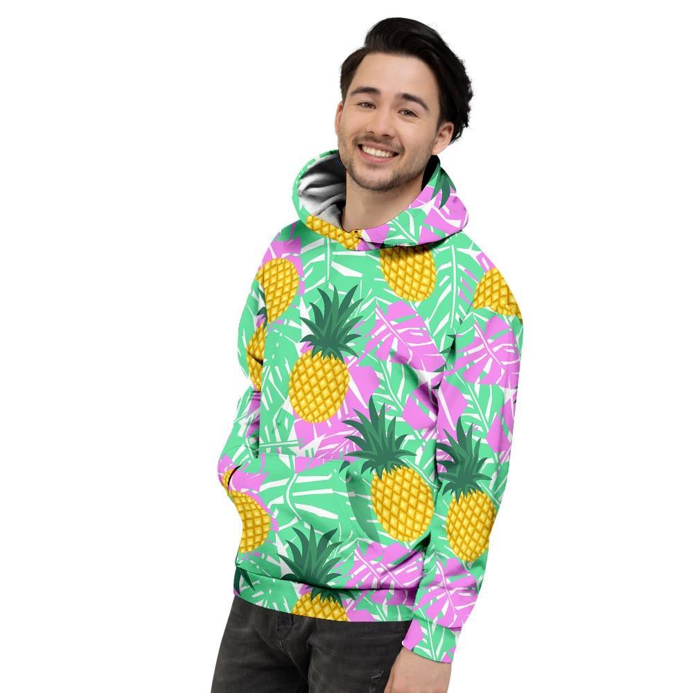 Pineapple Print Men's Hoodie-grizzshop