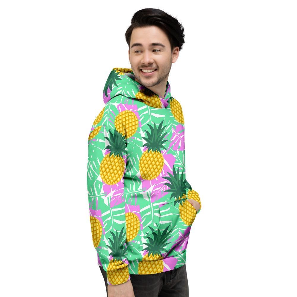 Pineapple Print Men's Hoodie-grizzshop